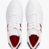 Sneaker con suola a cono in pelle a righe