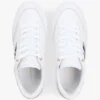 Sneaker con suola a cono in pelle e striscia in tessuto Sneaker con suola a cono in pelle e striscia in tessuto