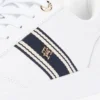 Sneaker con suola a cono in pelle e striscia in tessuto Sneaker con suola a cono in pelle e striscia in tessuto