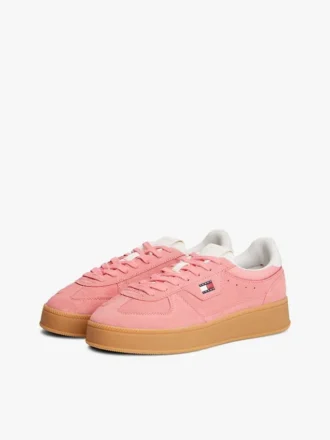 Sneaker con zeppa in pelle scamosciata Tommy Jeans