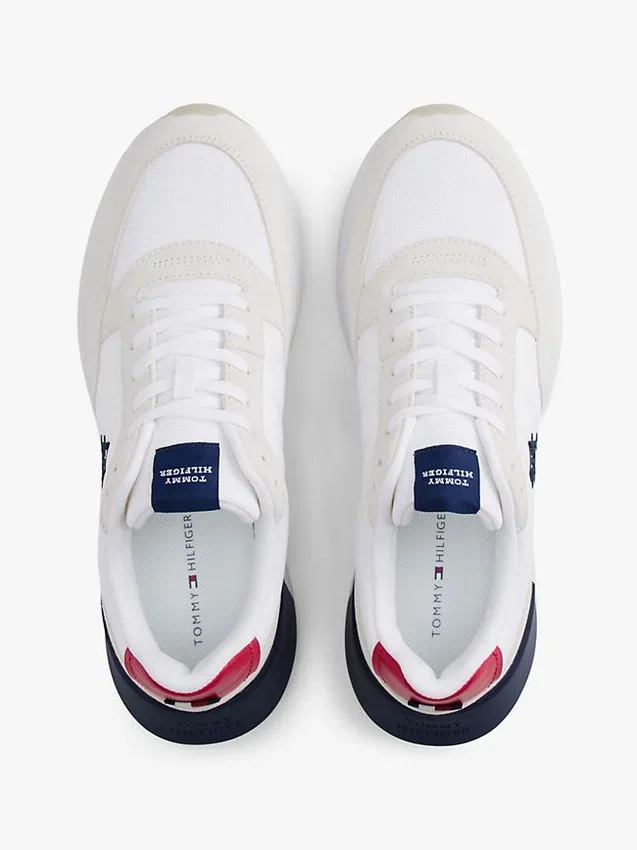 Sneaker da corsa in misto pelle scamosciata Sneaker da corsa in misto pelle scamosciata