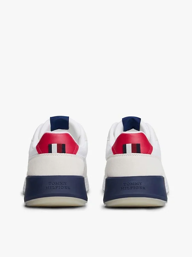 Sneaker da corsa in misto pelle scamosciata Sneaker da corsa in misto pelle scamosciata