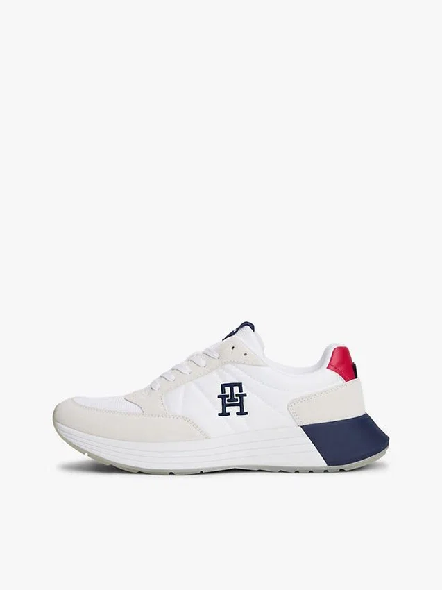 Sneaker da corsa in misto pelle scamosciata Sneaker da corsa in misto pelle scamosciata