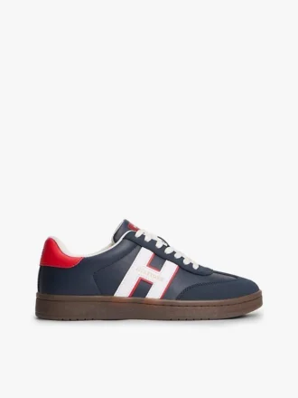 Sneaker da skater con logo Hilfiger in mix di materiali