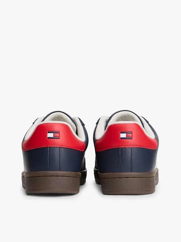 Sneaker da skater con logo Hilfiger in mix di materiali Sneaker da skater con logo Hilfiger in mix di materiali