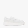 Sneaker da tennis in pelle con plateau Sneaker da tennis in pelle con plateau