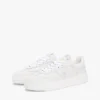 Sneaker da tennis in pelle con plateau Sneaker da tennis in pelle con plateau