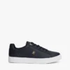 Sneaker da tennis in pelle con tacco e monogramma Sneaker da tennis in pelle con tacco e monogramma