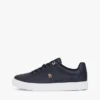 Sneaker da tennis in pelle con tacco e monogramma Sneaker da tennis in pelle con tacco e monogramma