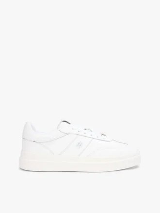 Sneaker da tennis in pelle martellata