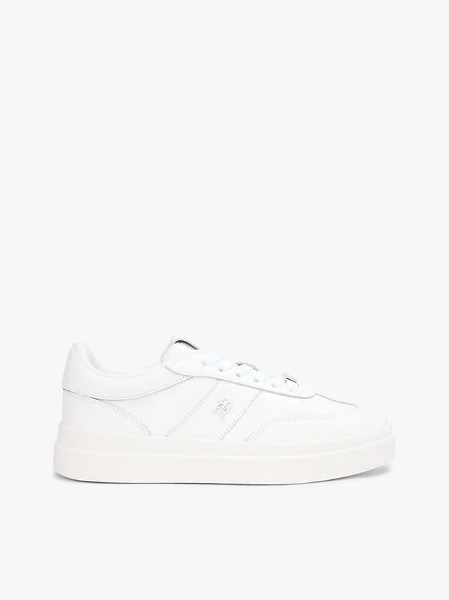 Sneaker da tennis in pelle martellata Sneaker da tennis in pelle martellata