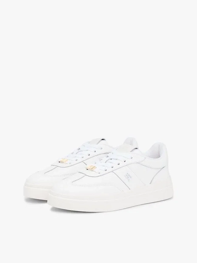 Sneaker da tennis in pelle martellata Sneaker da tennis in pelle martellata