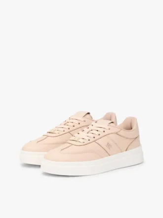 Sneaker da tennis in pelle martellata