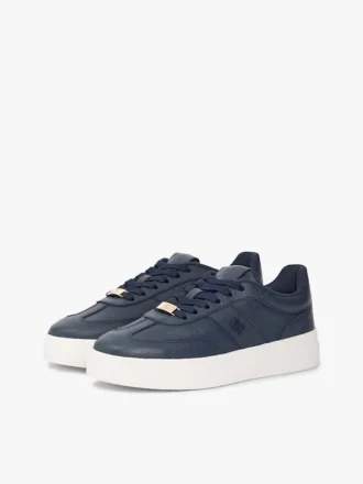 Sneaker da tennis in pelle martellata Sneaker da tennis in pelle martellata