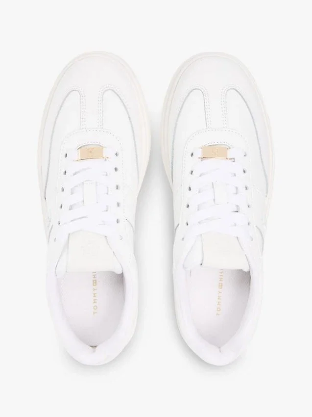 Sneaker da tennis in pelle martellata Sneaker da tennis in pelle martellata