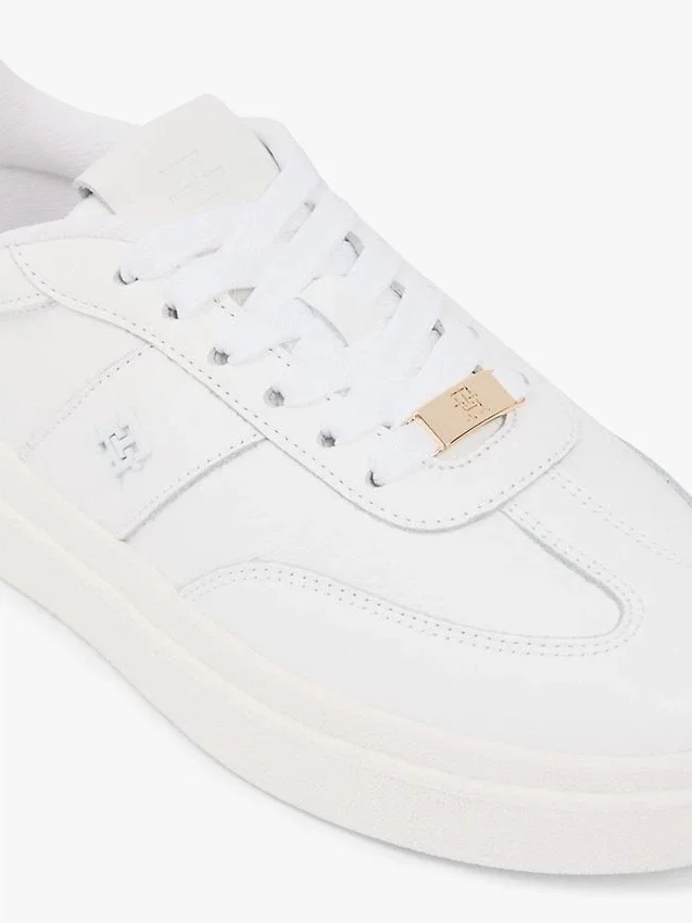 Sneaker da tennis in pelle martellata Sneaker da tennis in pelle martellata
