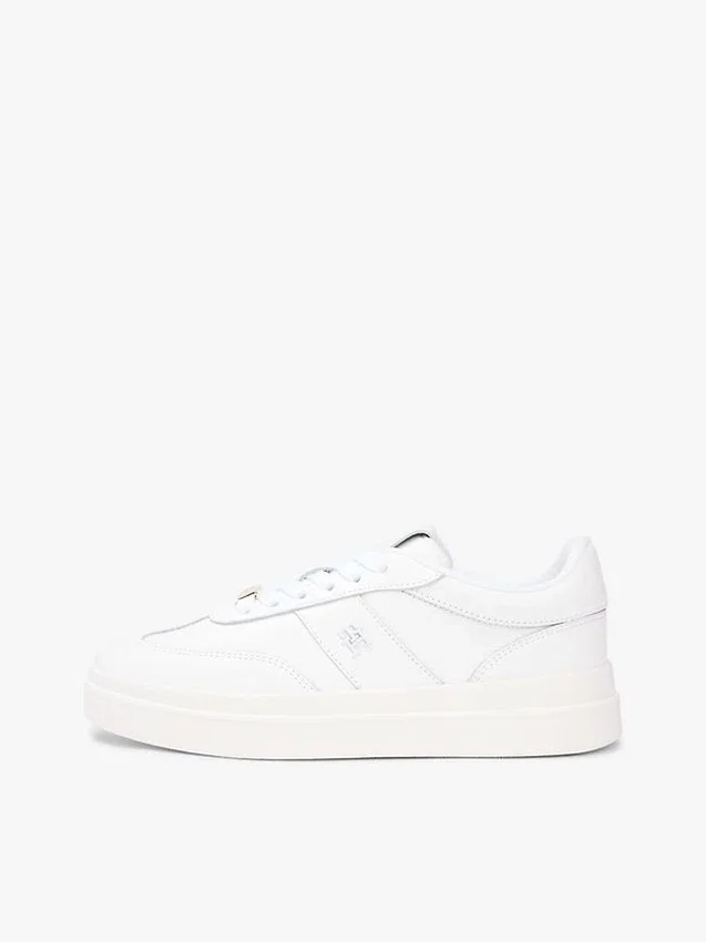 Sneaker da tennis in pelle martellata Sneaker da tennis in pelle martellata