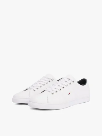 Sneaker in pelle con bandiera