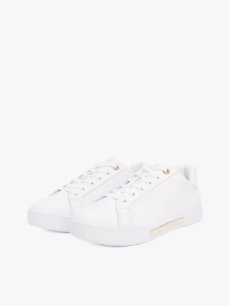 Sneaker in pelle con logo Hilfiger