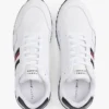 Sneaker in pelle mista con strisce iconiche