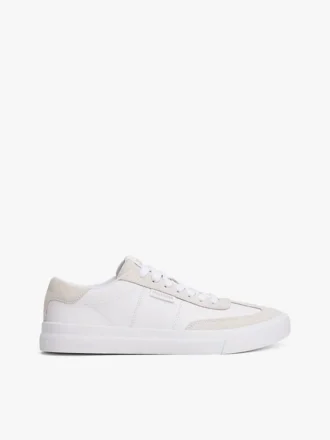 Sneaker in pelle scamosciata a contrasto