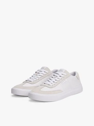Sneaker in pelle scamosciata a contrasto
