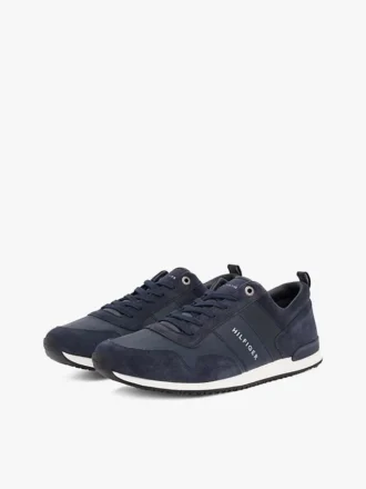 Sneaker Tommy in mix di pelle scamosciata tono su tono