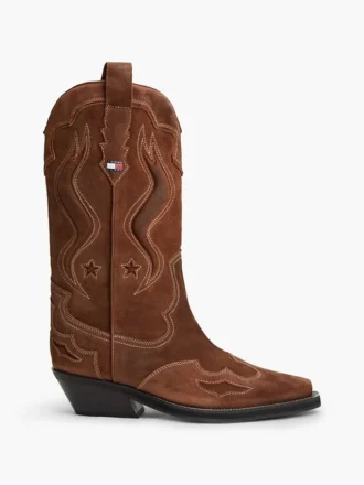 Stivali da cowboy in pelle scamosciata Tommy Jeans Stivali da cowboy in pelle scamosciata Tommy Jeans