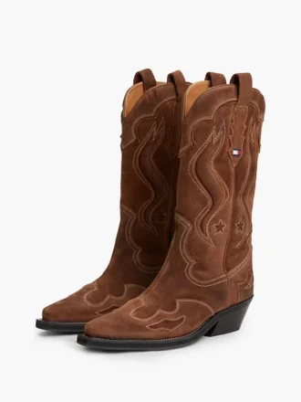 Stivali da cowboy in pelle scamosciata Tommy Jeans Stivali da cowboy in pelle scamosciata Tommy Jeans