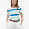 T-shirt a girocollo con strisce da rugby T-shirt a girocollo con strisce da rugby