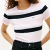 T-shirt a girocollo con strisce da rugby T-shirt a girocollo con strisce da rugby