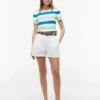 T-shirt a girocollo con strisce da rugby T-shirt a girocollo con strisce da rugby