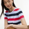 T-shirt a girocollo con strisce da rugby T-shirt a girocollo con strisce da rugby