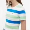 T-shirt a girocollo con strisce da rugby T-shirt a girocollo con strisce da rugby