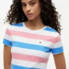 T-shirt a girocollo con strisce da rugby T-shirt a girocollo con strisce da rugby