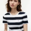 T-shirt a girocollo con strisce da rugby T-shirt a girocollo con strisce da rugby