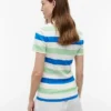 T-shirt a girocollo con strisce da rugby T-shirt a girocollo con strisce da rugby