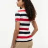 T-shirt a girocollo con strisce da rugby T-shirt a girocollo con strisce da rugby