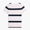 T-shirt a girocollo con strisce da rugby T-shirt a girocollo con strisce da rugby