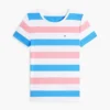 T-shirt a girocollo con strisce da rugby T-shirt a girocollo con strisce da rugby