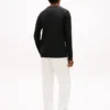 T-shirt a maniche lunghe con logo bandiera tono su tono T-shirt a maniche lunghe con logo bandiera tono su tono