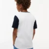 T-shirt a righe con bandiera color block per bambini T-shirt a righe con bandiera color block per bambini