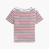 T-shirt a righe con bottoni dorati T-shirt a righe con bottoni dorati