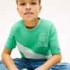 T-shirt a righe con monogramma per bambini T-shirt a righe con monogramma per bambini