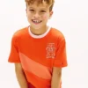 T-shirt a righe con monogramma per bambini T-shirt a righe con monogramma per bambini