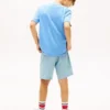 T-shirt a righe con monogramma per bambini