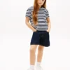 T-shirt a righe con tasca per bambina T-shirt a righe con tasca per bambina