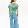 T-shirt a righe con tasca per bambina T-shirt a righe con tasca per bambina