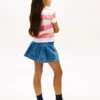 T-shirt a righe con tasca per bambina T-shirt a righe con tasca per bambina