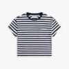 T-shirt a righe con tasca per bambina T-shirt a righe con tasca per bambina